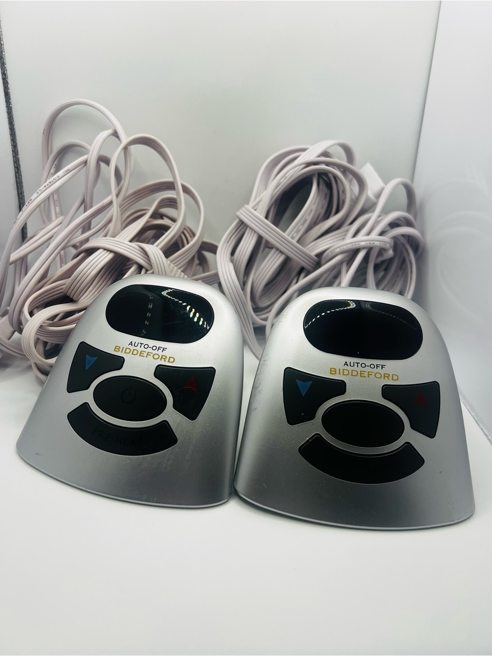 (2) Biddeford Electric Blanket Controllers Dual Control TC16B0 Pre-Heat Auto-Off